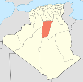 غارداية على خريطة الجزائر