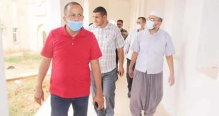 زيارة تفقدية لأقطاب الجامعة وكذا الاقامة الجامعية والوقوف على مدى تقدم التحضيرات لاستئناف الدراسة
