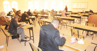 اجراء الامتحانات الكتابية لمسابقة الالتحاق بالتكوين في الطور الثالث بجامعة غرداية
